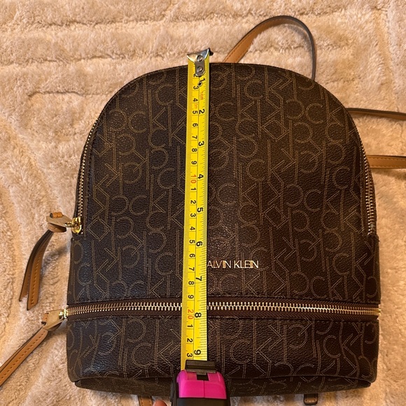 Calvin Klein Monogram Black and Brown Backpack - Picture 5 of 8